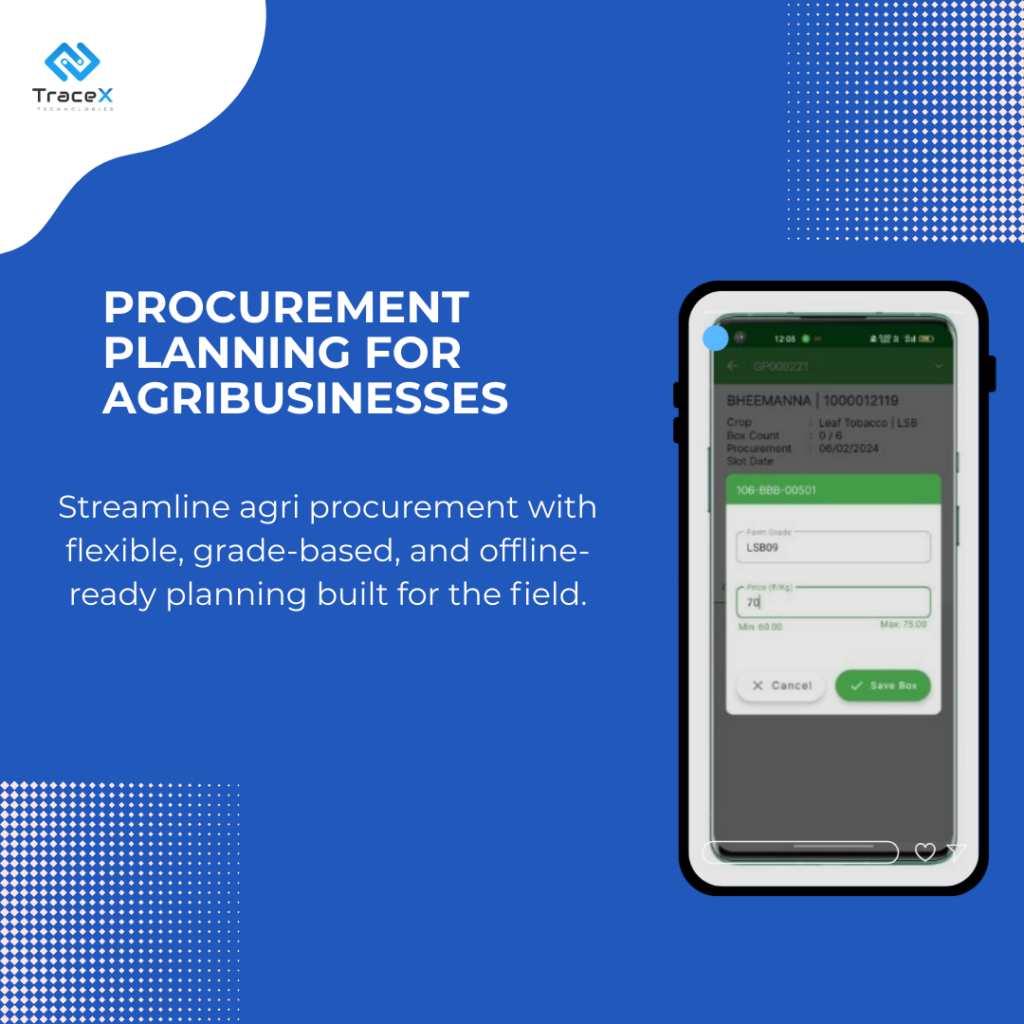 procurement planning for agribusiness, procurement planning